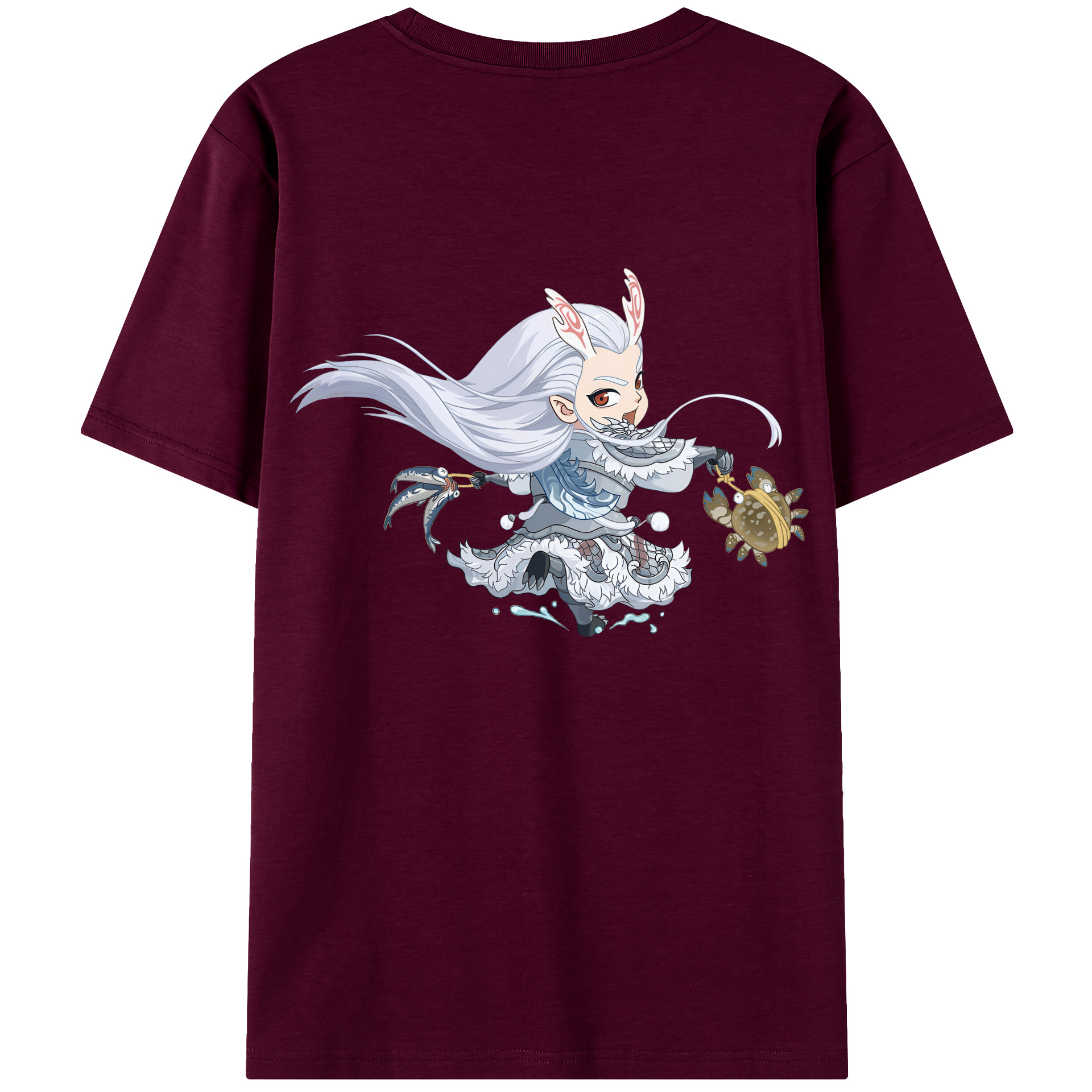 （画像用） Ne Zha 2 ナタ 魔童の大暴れ レディース半袖Tシャツ(バックプリント)